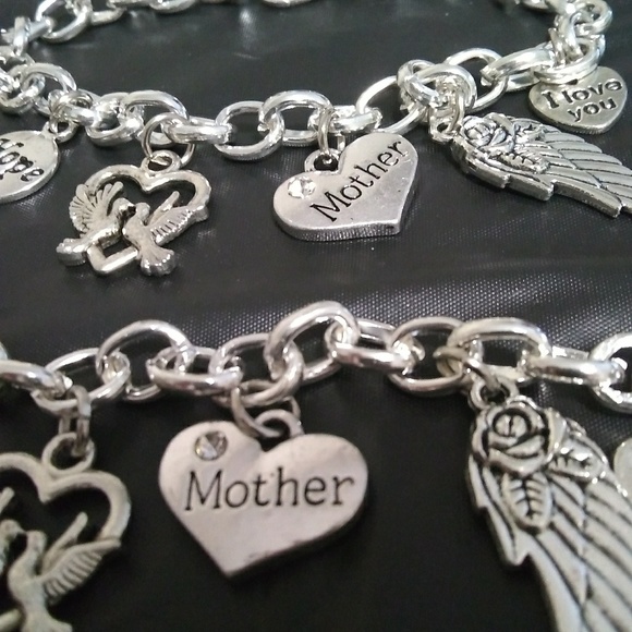 New Elegant Silver Mother Love You Hope Bracelet - Picture 2 of 8